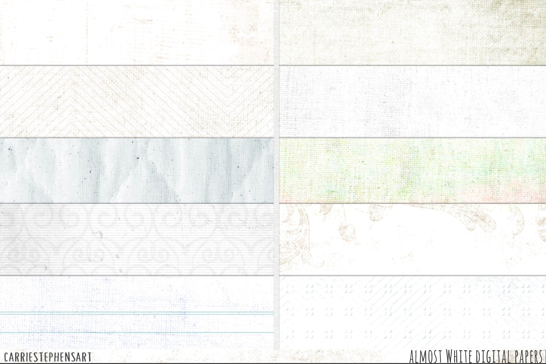 浅白色的纸质纹理背景素材 Almost White Digital Paper插图(1)