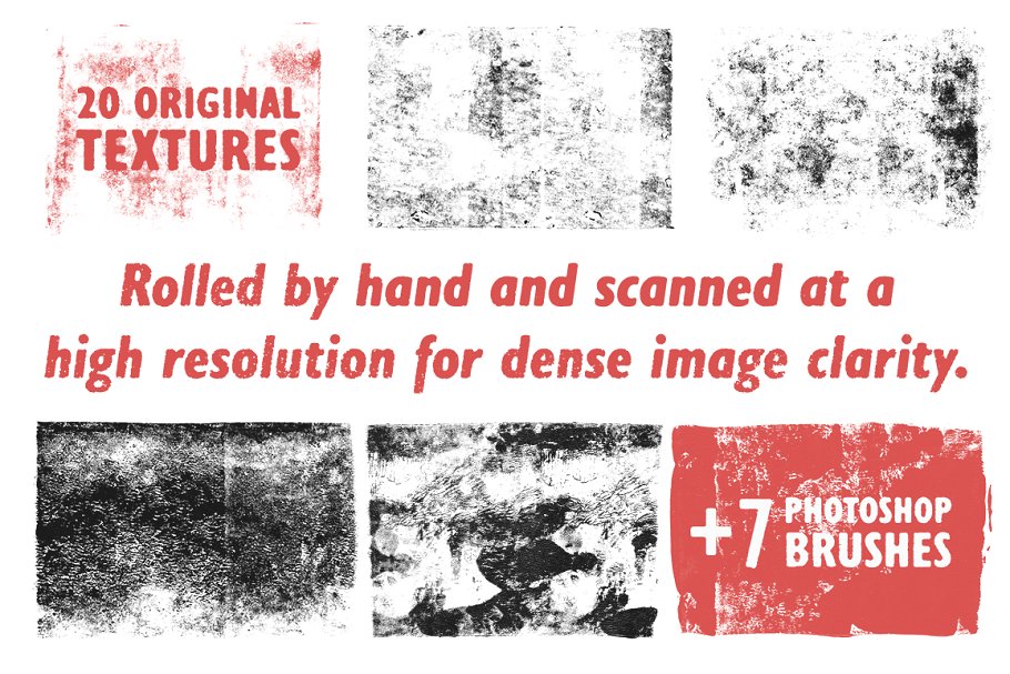 轧制油墨纹理合集 Rolled Ink Texture Collection插图(1)