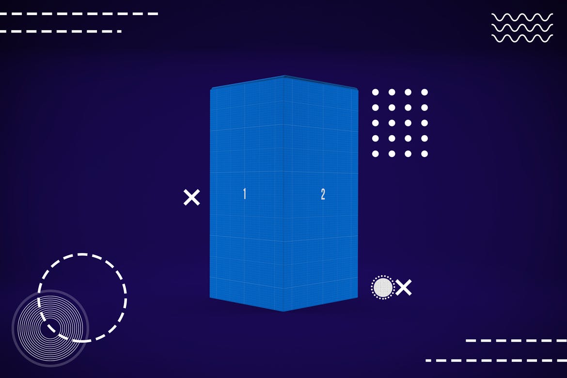 产品包装盒外观设计多角度演示素材库精选模板 Abstract Rectangle Box Mockup插图(10)