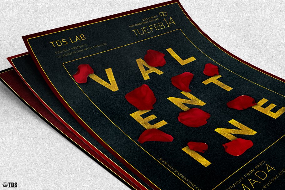 情人节主题活动传单海报模板 Valentines Day Flyer PSD V10插图(7)