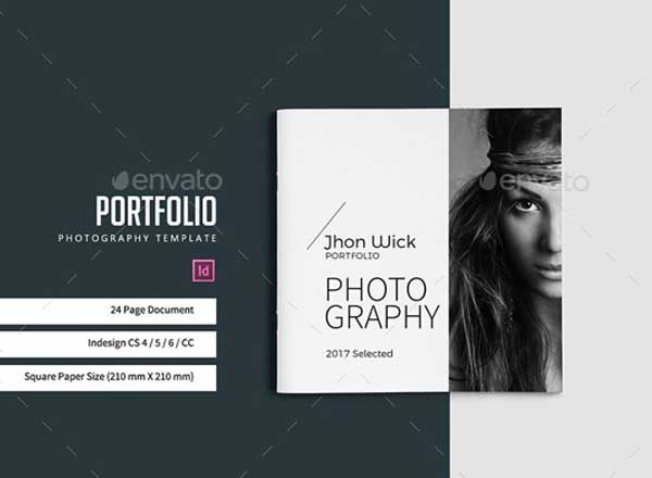 高品质黑白色调摄影类画册模版下载[indd]