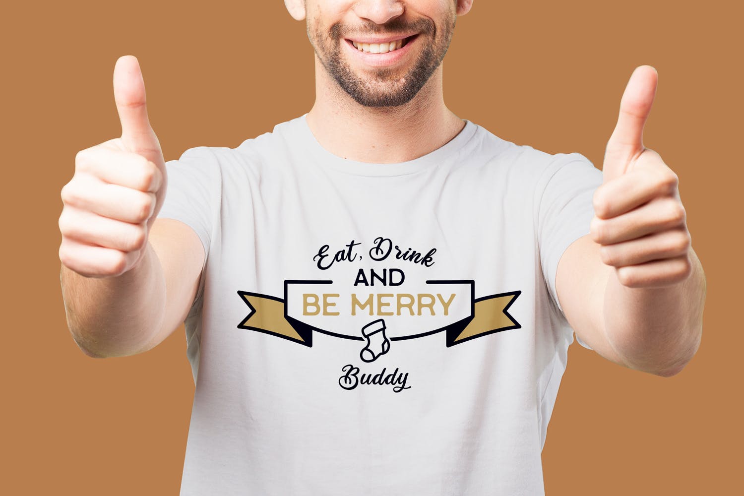 圣诞节主题T恤创意徽章印花设计素材 Merry Christmas T-Shirt. Vector Print, Holiday SVG插图(2)