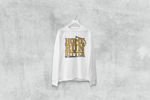 印花T恤/长袖/连帽衫样机套装 Tank T-shirt Long Sleeve Hoodie Mockup插图(3)