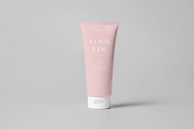 美容化妆品软管&包装盒样机模板 Cosmetic Tube & Box Mock-up插图(4)