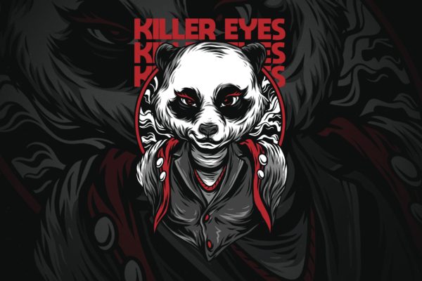 致命之眼睛潮牌T恤印花图案素材库精选设计素材 Killer Eyes