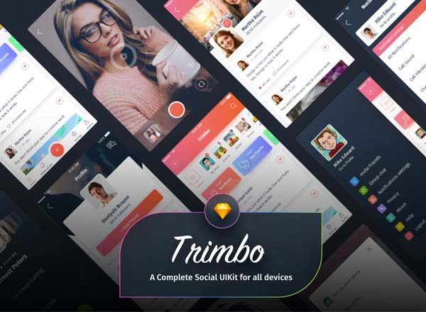 漂亮的高品质SNS社交APP UI KITS下载[Sketch]