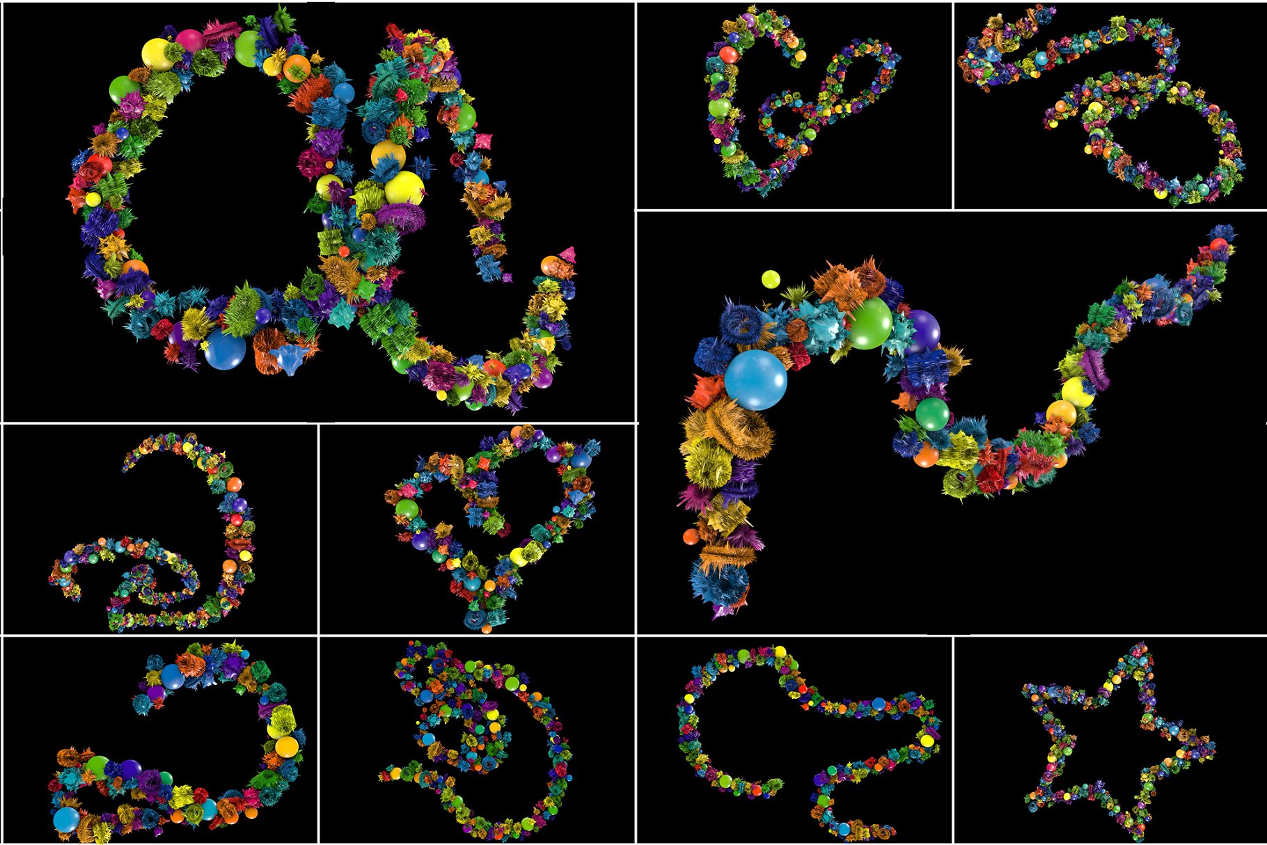 8K高分辨率抽象糖果细菌形状背景[1.09GB] 8K Candy Bacteria插图(3)