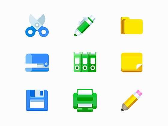 办公工具扁平图标素材之家精选sketch素材