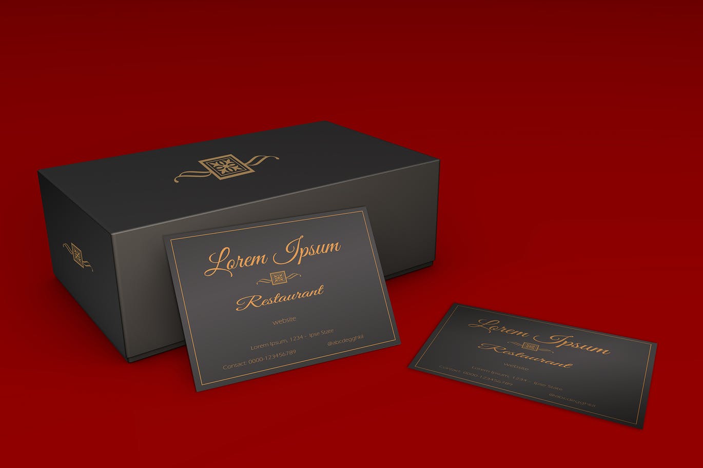 高端企业名片制作效果图样机素材库精选 Mockup business card插图