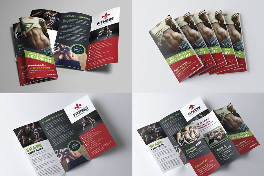 超级三折小册子模板合集 Trifold Brochure Big Bundle插图(4)