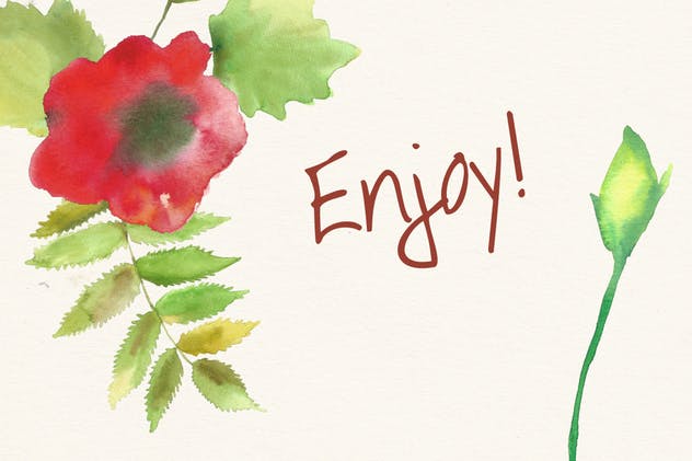 水彩花环花束剪贴画合集 Watercolor Wreathes and Bouquets插图(4)