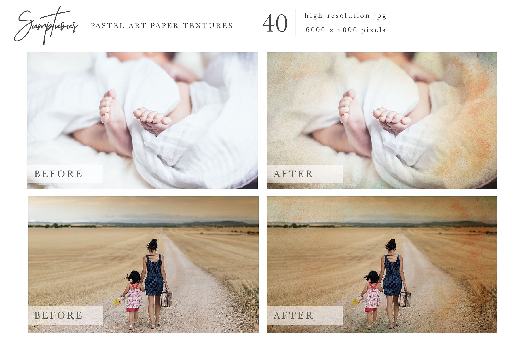 奢华粉画纸纸张纹理 Sumptuous Pastel Paper Textures插图(8)