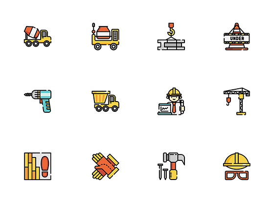 50 枚施工元素图标素材之家精选sketch素材