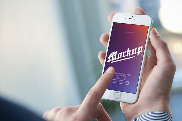 手持iPhone 7设备样机套装Vol.1 iPhone 7 Mockups Bundle Vol 1插图(9)