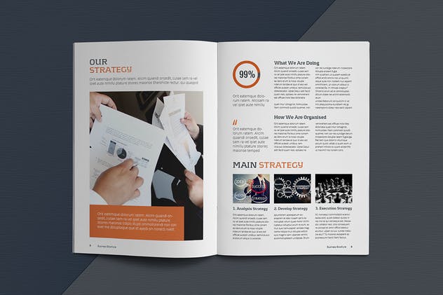 12页简单易用企业画册设计INDD设计模板 Business Brochure Template插图(5)