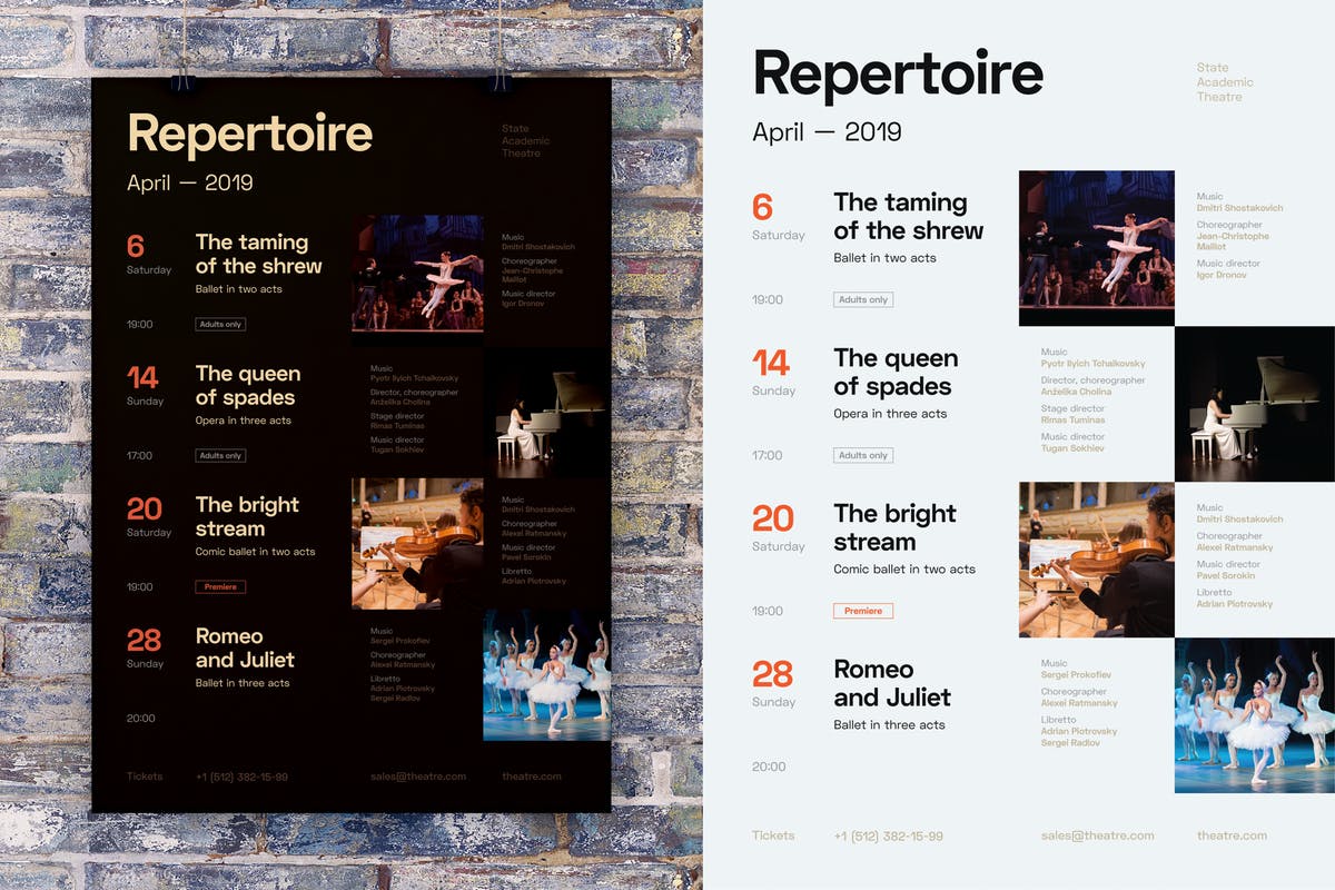 日程表活动海报设计模板 Schedule Poster Template #7插图