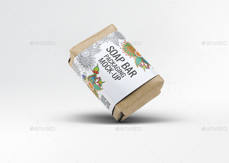 香皂肥皂包装贴纸展示样机 Soap Bar Paper Sleeve Mock-Up插图(10)