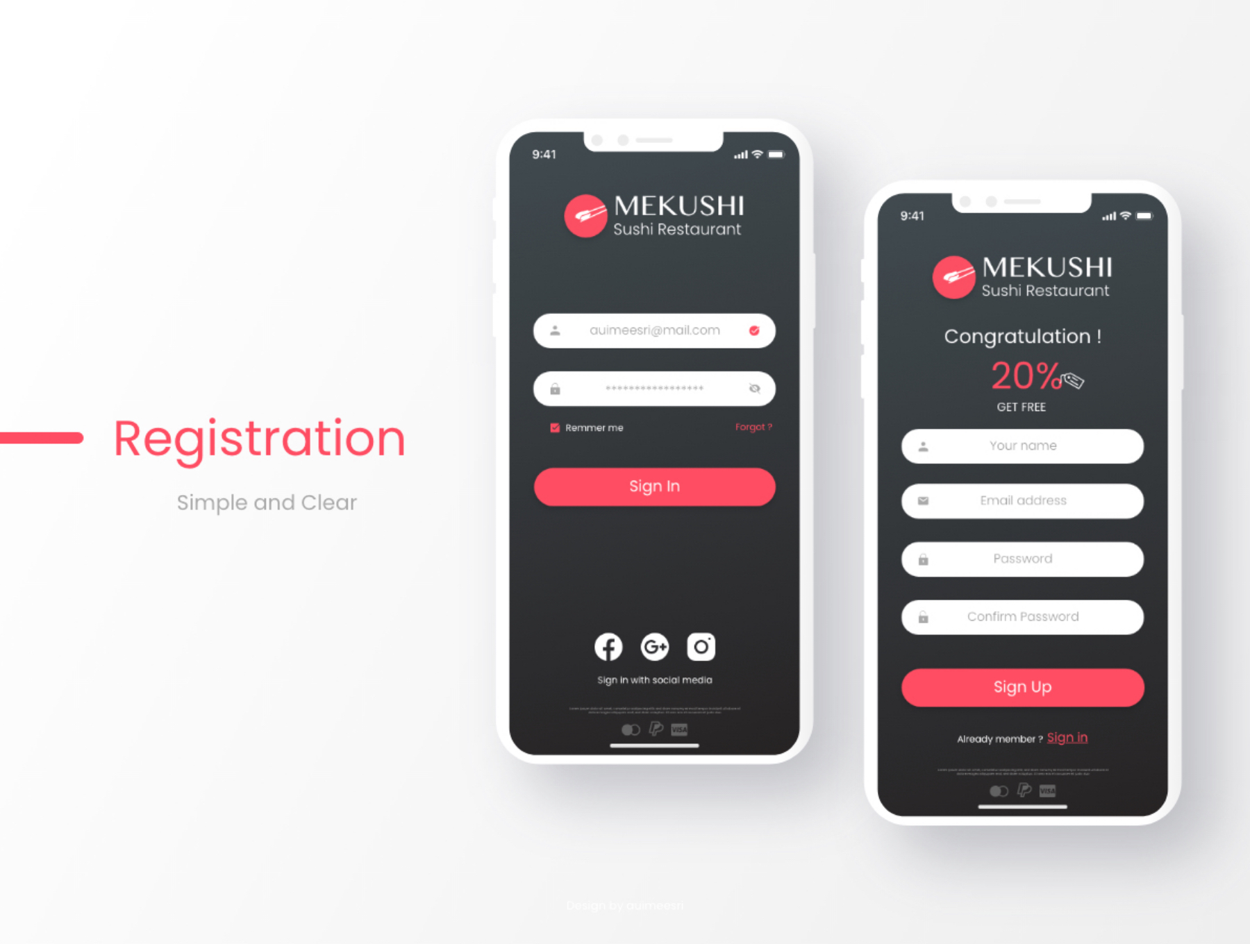素材库下午茶：精美的寿司美食类iOS APP UI KIT套装下载[XD,Sketch]插图(1)
