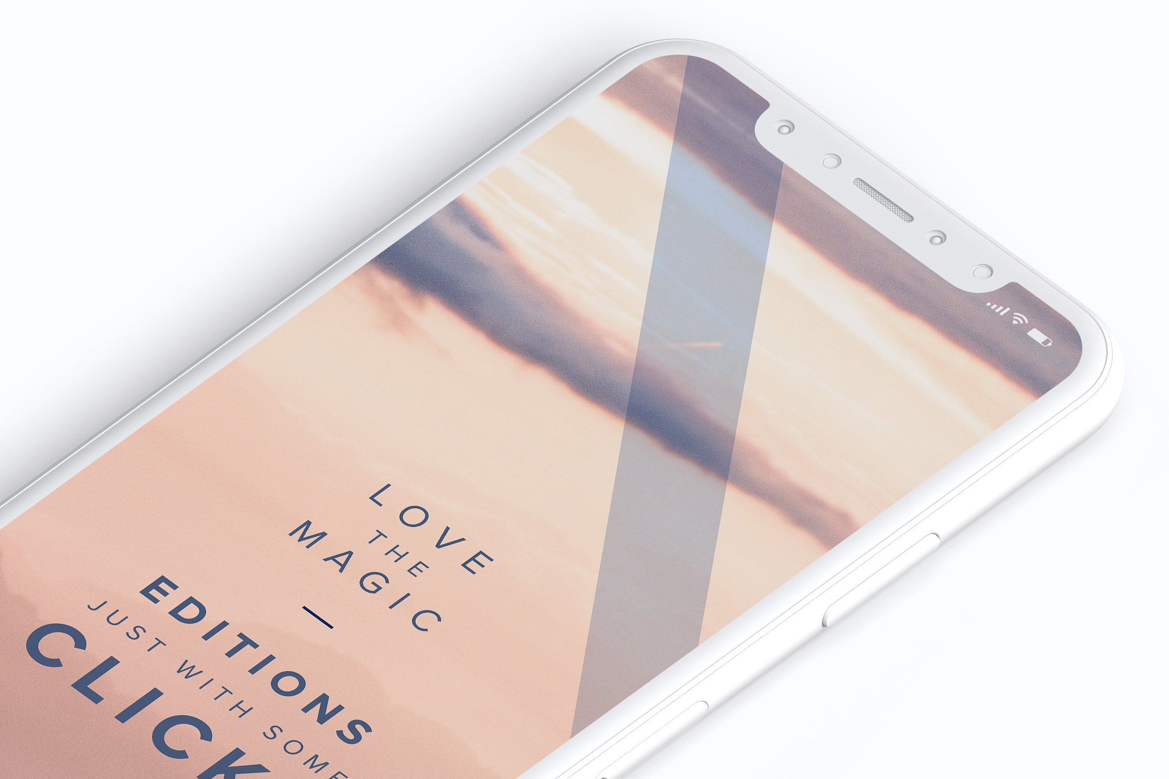 多个iPhone X智能手机屏幕等距平铺视觉样机模板 Clay iPhone X Mockup 02插图(6)