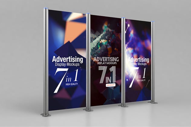 高品质易拉宝海报广告展示样机模板 Advertising Display Mockups插图(6)