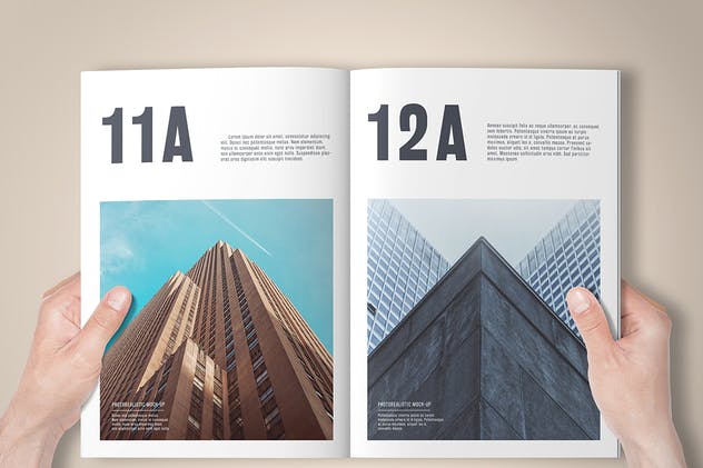 A4烫金印字杂志样机 A4 Foil Stamping Magazine Mock-Up插图(8)