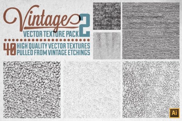 复古做旧风格矢量纹理合集 Vintage Vector Texture Pack 2