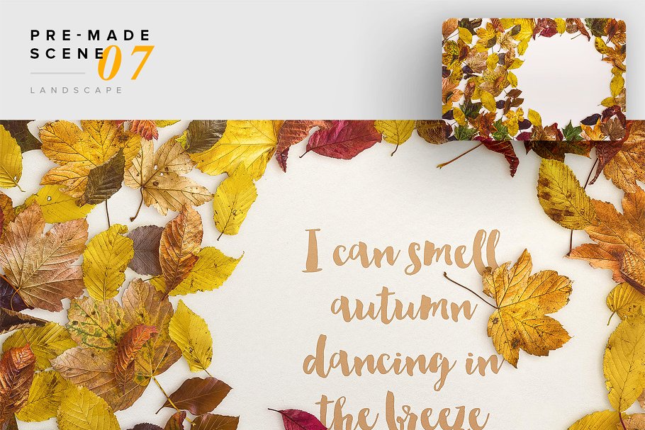 秋天主题场景样机设计素材包[2.39GB] Autumn Edition – Custom Scene插图(9)