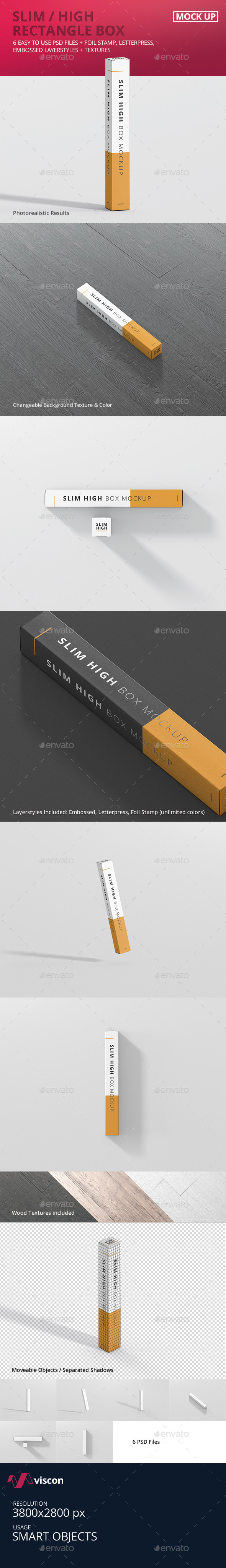 长长的盒子样机展示模板mockups插图