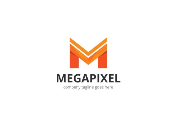 创意字母Logo模板系列之字母M Megapixel Letter M Logo