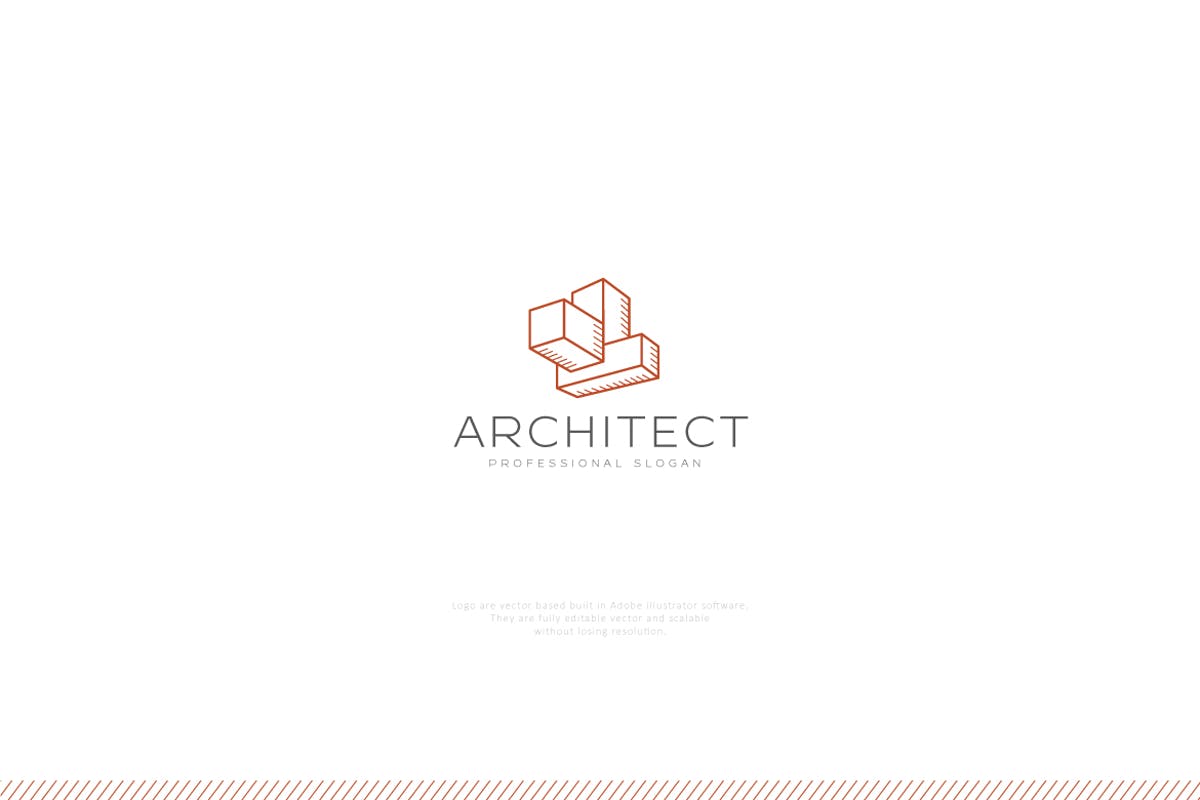 建筑品牌抽象图形Logo设计模板 Architect Structure Logo插图