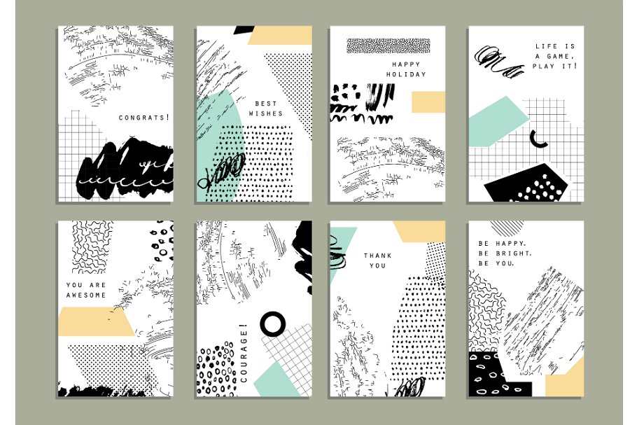 抽象派主义艺术插画设计素材 Graphical mood. EPS & JPEG插图(4)