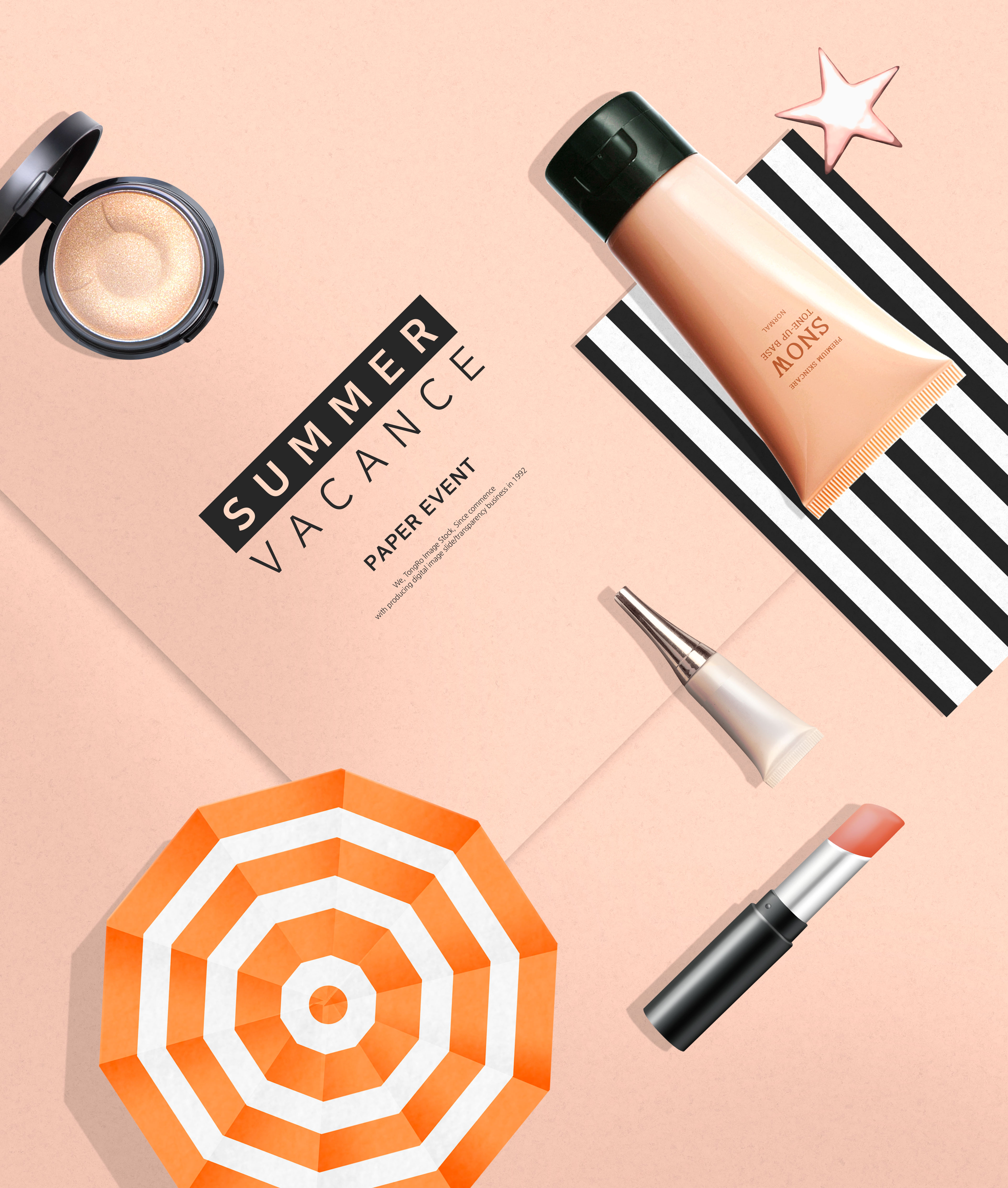 夏季防晒化妆品广告促销海报设计套装插图(4)