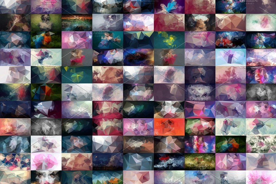 208款三角抽象图形背景 Triangulated – Abstract Backgrounds插图(3)