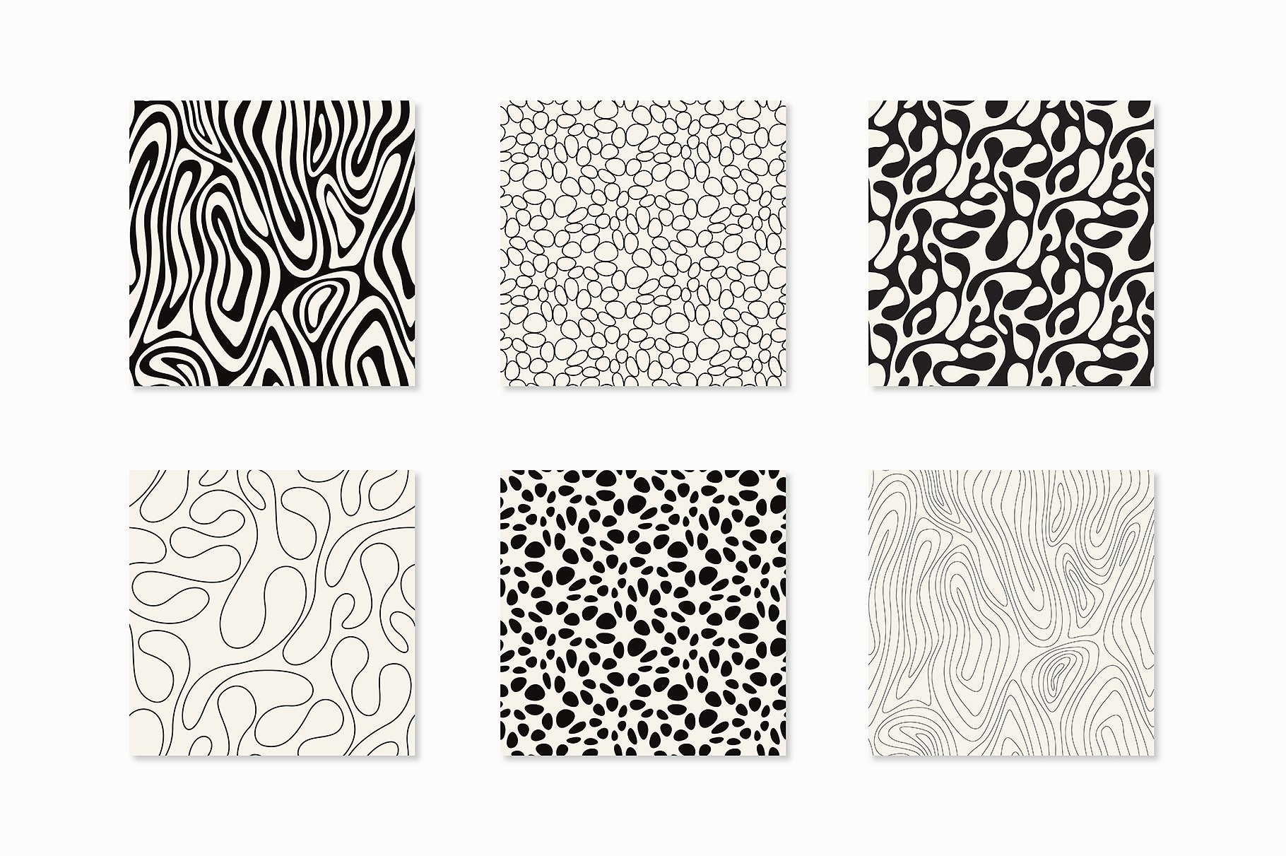 奶牛斑点无缝图案纹理 Spotted Seamless Patterns Set插图(1)