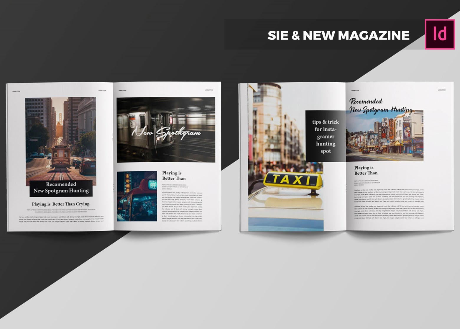 旅行/艺术/摄影/社会杂志设计模板 Sie & New | Magazine Template插图(3)