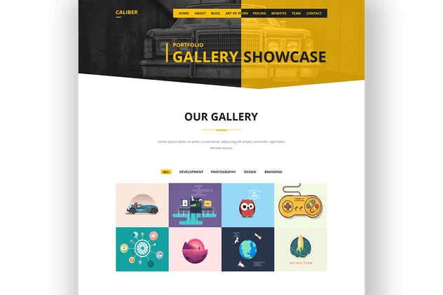 多用途品牌＆企业网站PSD模板素材 Caliber – Creative Multi Purpose PSD Template插图(13)
