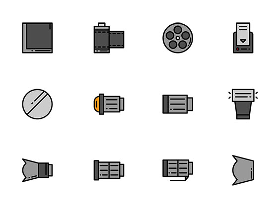 50 枚摄影器材图标素材之家精选sketch素材