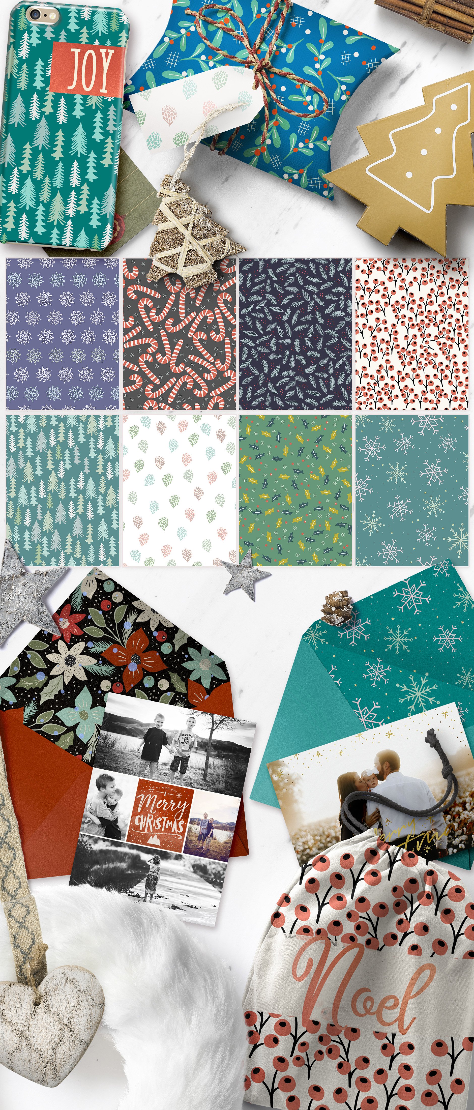 假日无缝模式背景纹理合辑下载 Holiday Seamless Patterns [ai,eps,png,jpg,pat]插图(3)