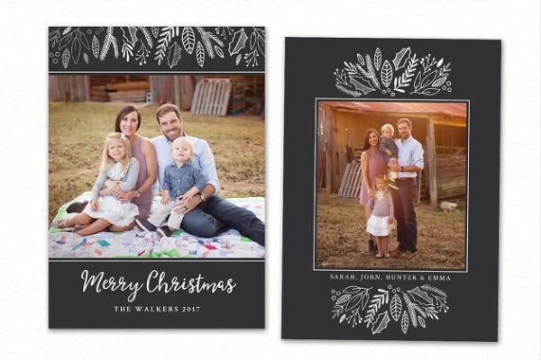 圣诞节日特点贺卡模板 Christmas Card Template CC165