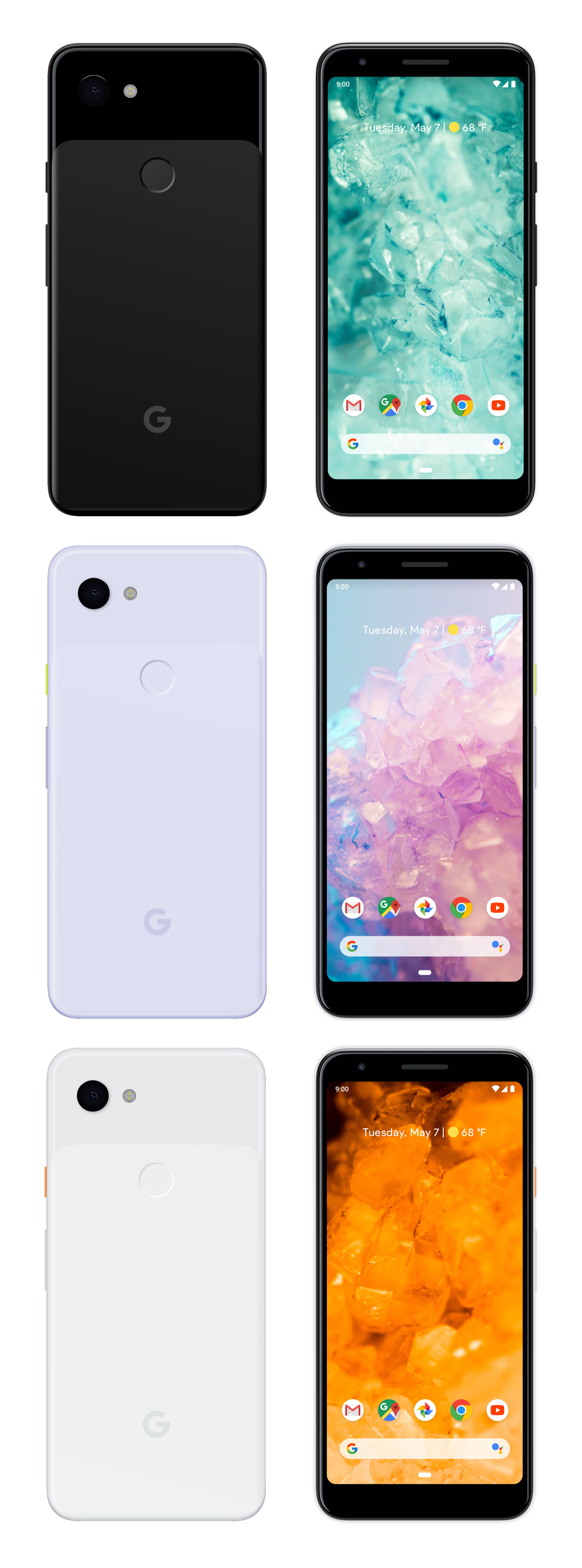 谷歌 Pixel 3a 全色系模型