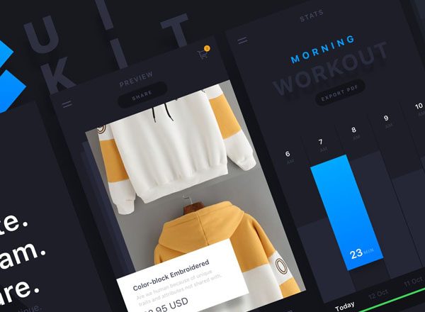 时尚服饰类 APP UI 套件 Spate Ui Kit [Sketch格式]
