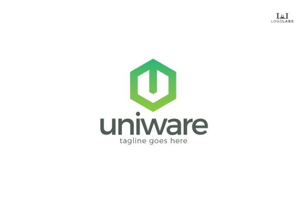 创意字母Logo模板系列之字母U Uniware – Letter U Logo