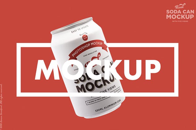 苏打水/碳酸饮料易拉罐样机 Soda can mockup插图(6)