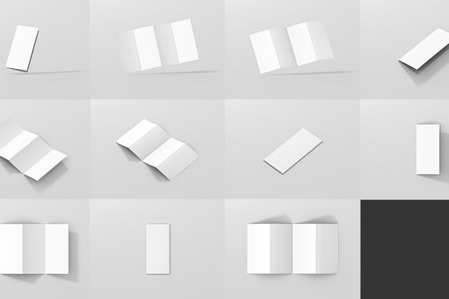 四折页DL菜单小册子样机模板 4-Fold Brochure Mockup – DL 99x210mm插图(14)