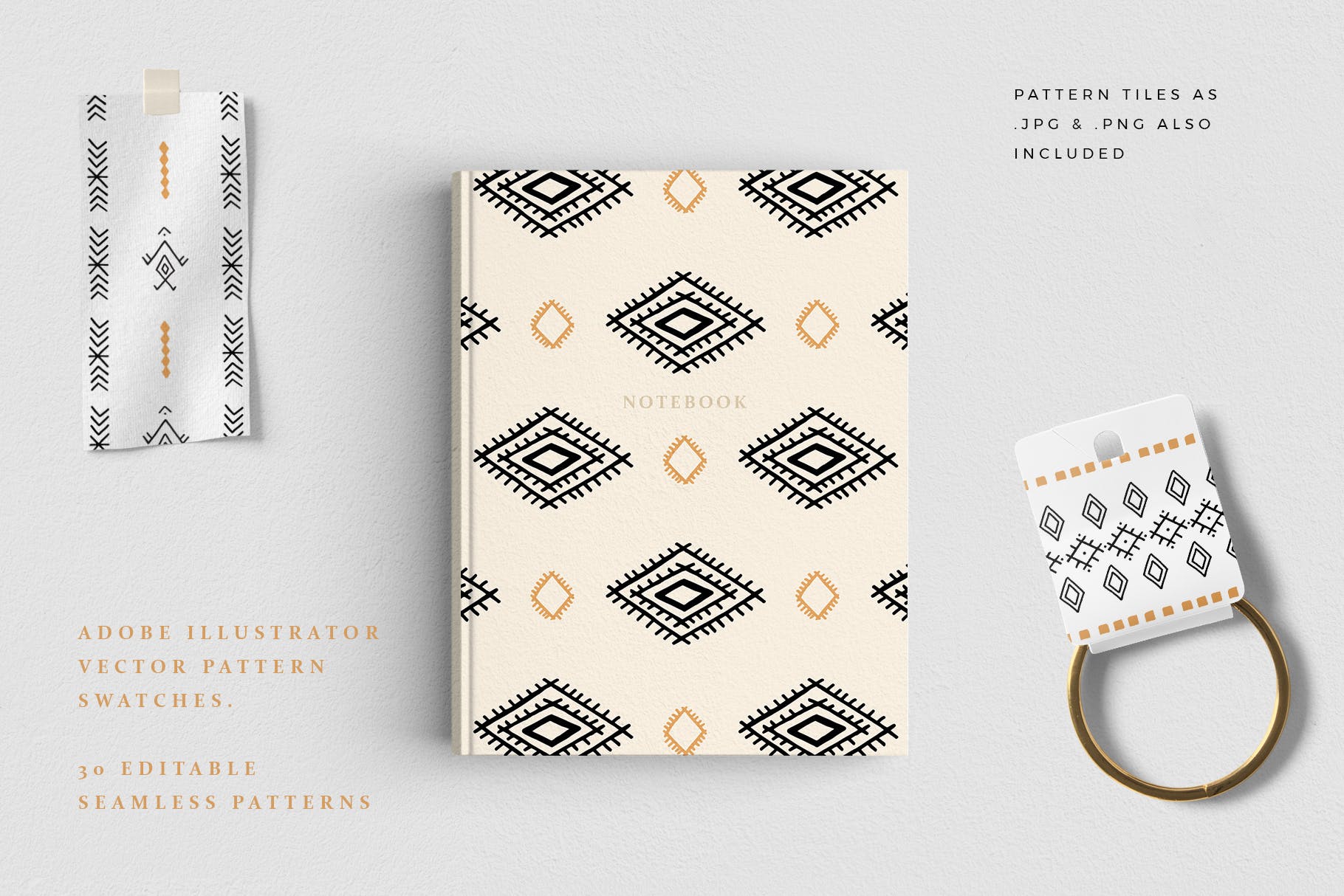 摩洛哥柏柏尔人文化图案无缝纹理背景素材 Moroccan Berber Seamless Patterns插图(2)