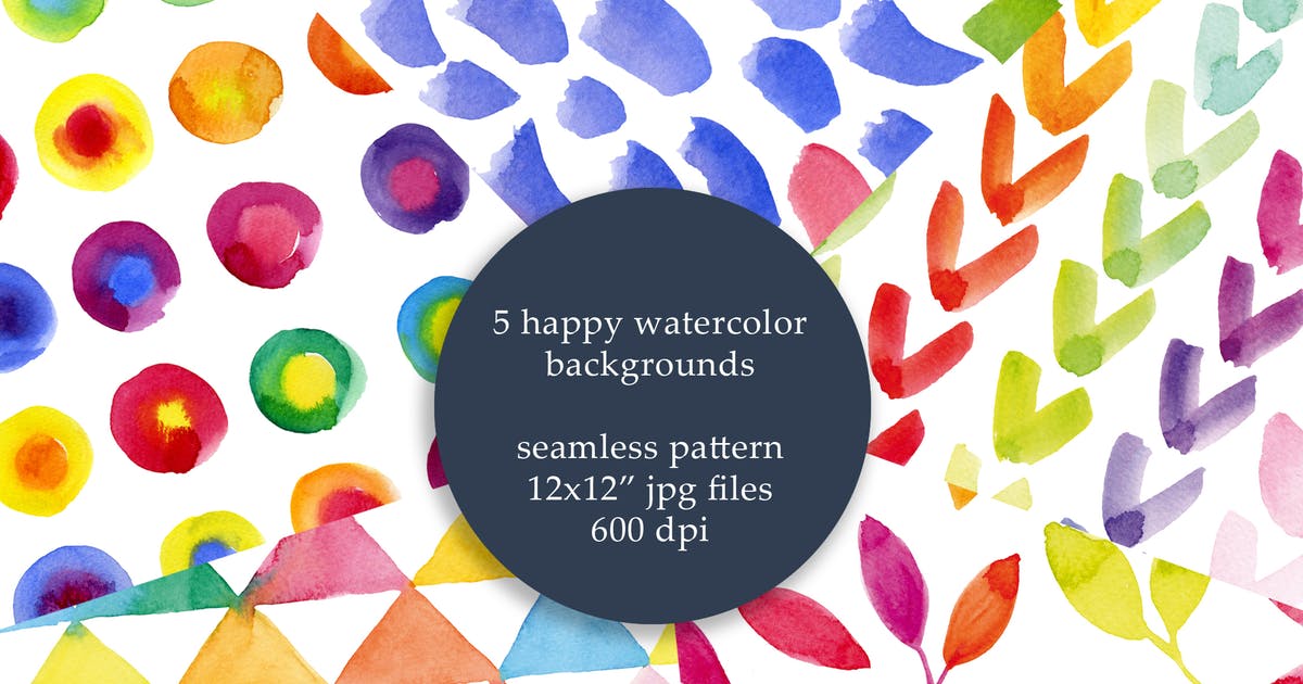 抽象水彩图案背景素材 Abstract Watercolor Pattern插图