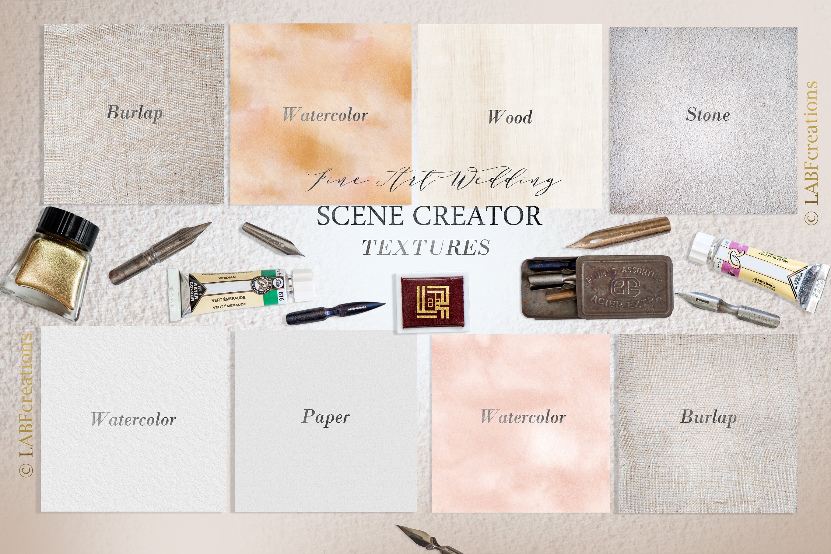 豪华高品质的婚礼场景生成器下载 FineArt wedding Scene creator[psd,png,jpg]插图(2)