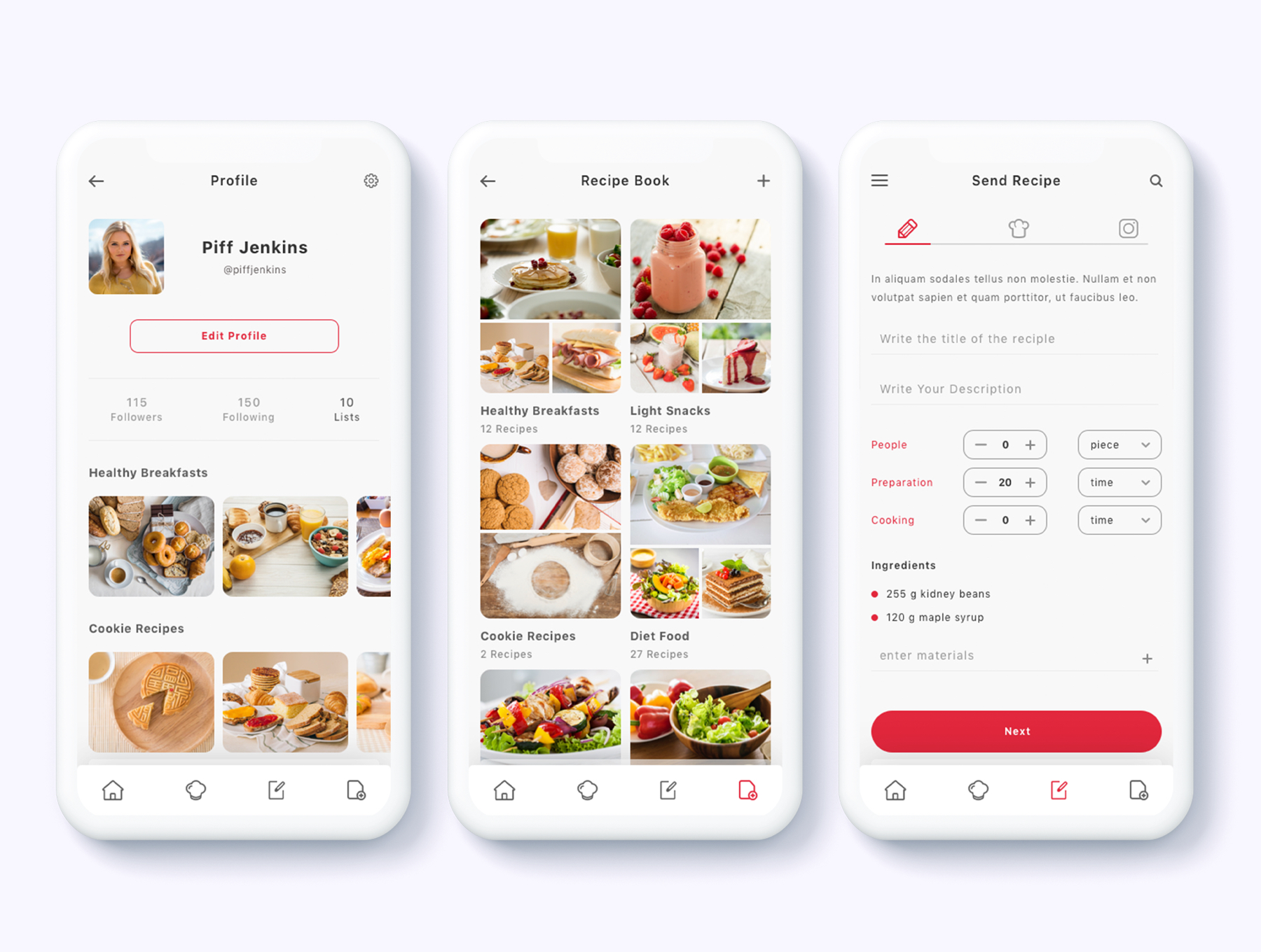 素材库下午茶：美食社交订餐点餐类APP UI KIT套装模板下载 app设计app界面设计Sketch素材Sketch模板 [Sketch,XD]插图(3)