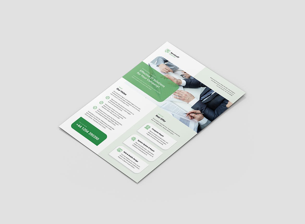 IT服务IT公司宣传折页传单设计模板 IT Services – Brochures Bundle Print Templates插图(13)