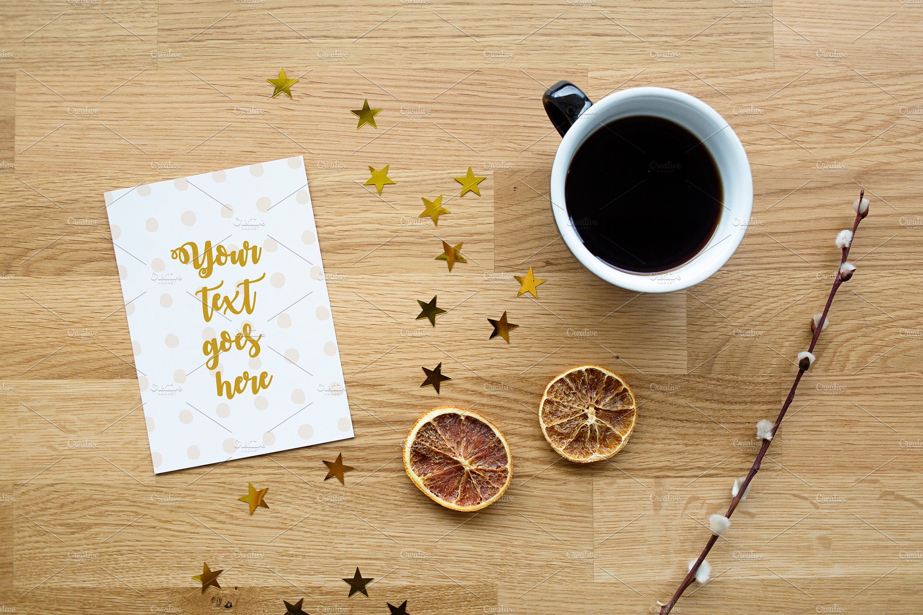 高品质的优雅邀请函婚礼请帖样机展示模型mockups插图